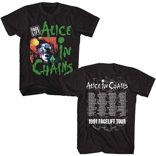 【ヴィンT】Face to Face Tour Tee 90s XL Alice in Chains 1991 Facelift Tour Adult Grunge T-Shirt